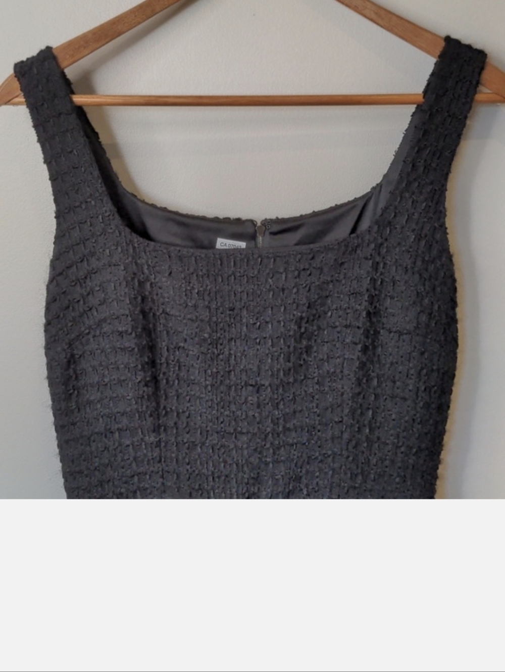 Dolce & Gabbana Black Textured Cotton Wool Blend Dress Size 40